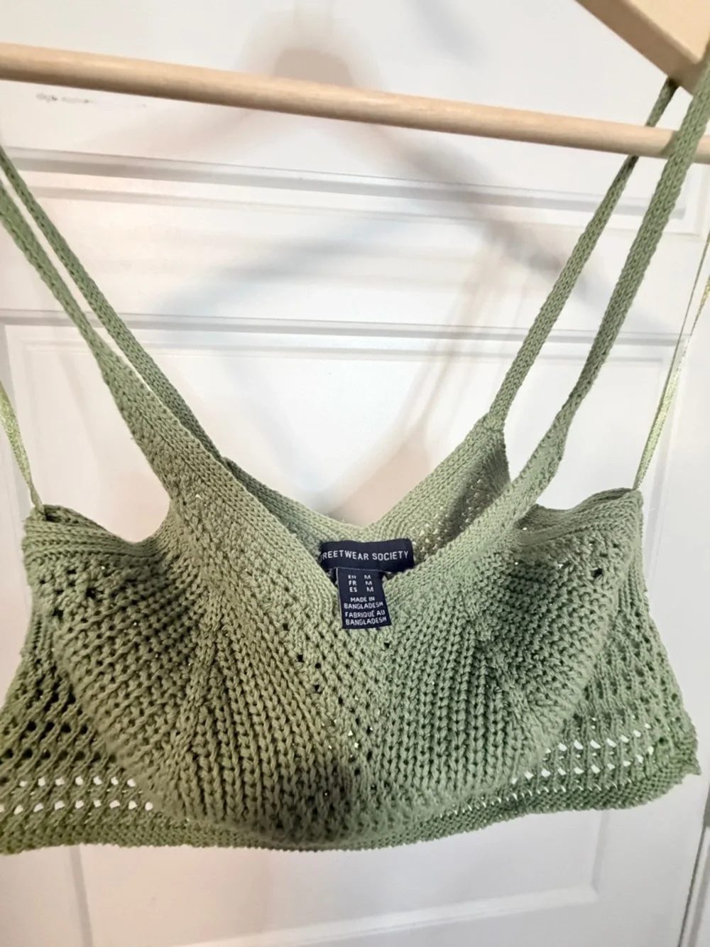 Streetwear Society Olive Crochet Bralette - Picture 4 of 5